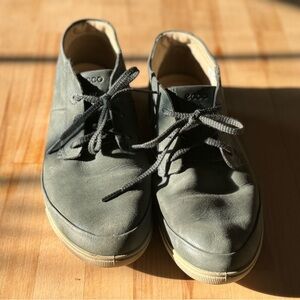 Green Ecco 38 soft leather high top sneakers